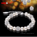 Perle d&#39;eau douce à la mode avec cristaux Bracelet
